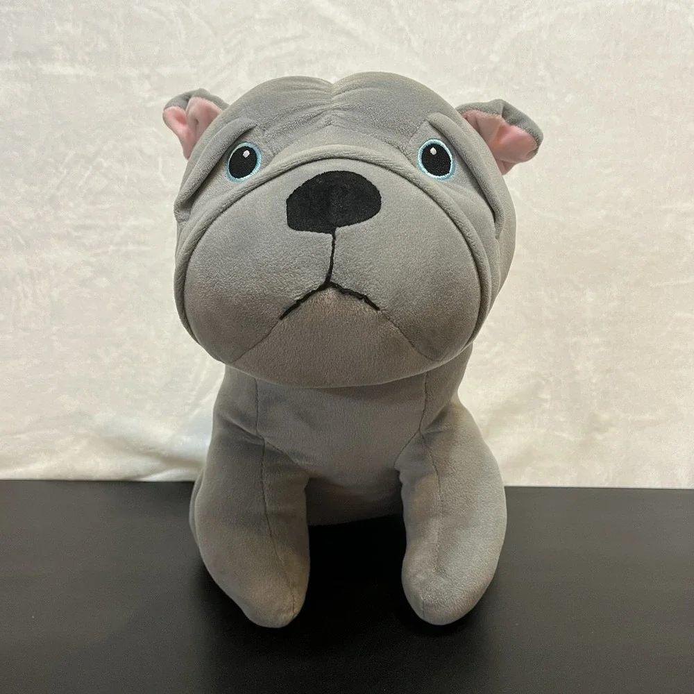 Shar-Pei Sharpei Plush English BullDog Wrinkles Stuffed Animal Stitched Eyes 11